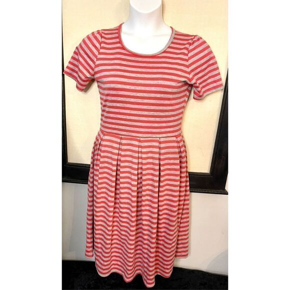 LuLaRoe Amelia Dress Striped - Large - Picture 2 of 8